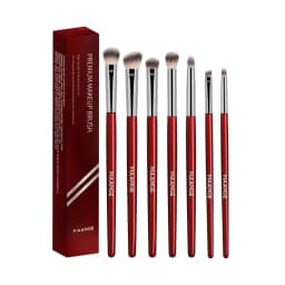 MAANGE 7pcs Red Eye Makeup Brush Set with Box thumbnail 1