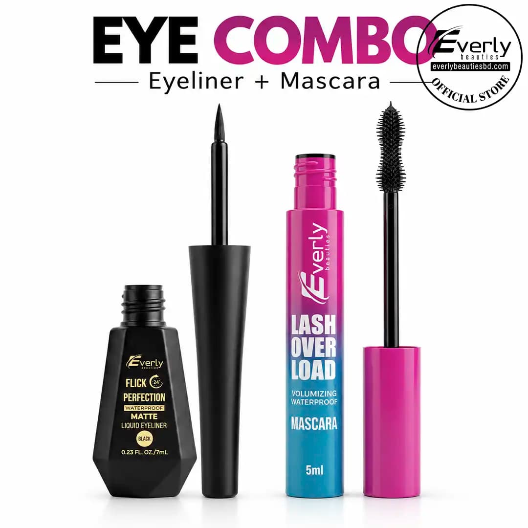 Everly Beauties Eye Combo - Flick Perfection 24H Waterproof Eyeliner + Lash Over Load Mascara