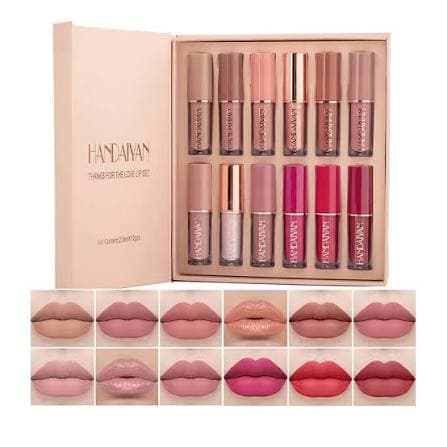 HANDAIYAN Thanks For The Love 12 Colors Liquid Lipstick Set