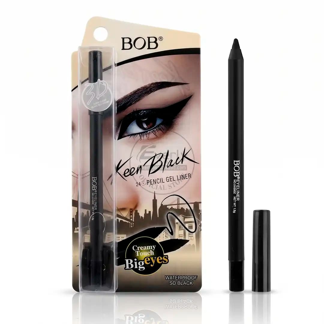 BOB Keen Black Pencil Gel Liner 3D Kajal