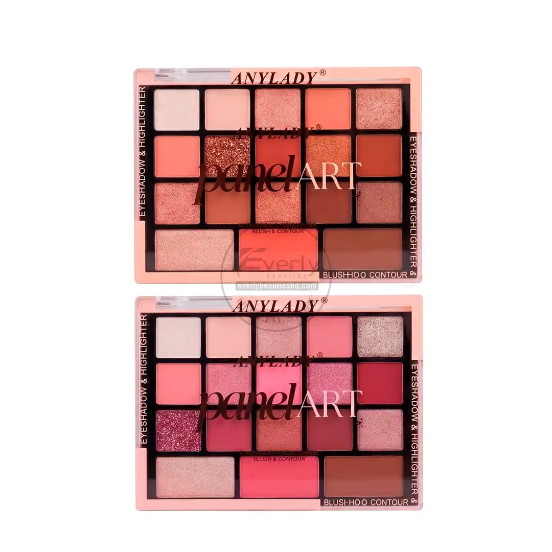 ANYLADY Panel Art 18 Colors Eyeshadow, Blush, Highlighter & Contour Palette