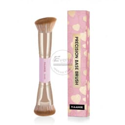 MAANGE 1pcs Precision Base Double-Ended Makeup Brush - Pink & Gold thumbnail 1