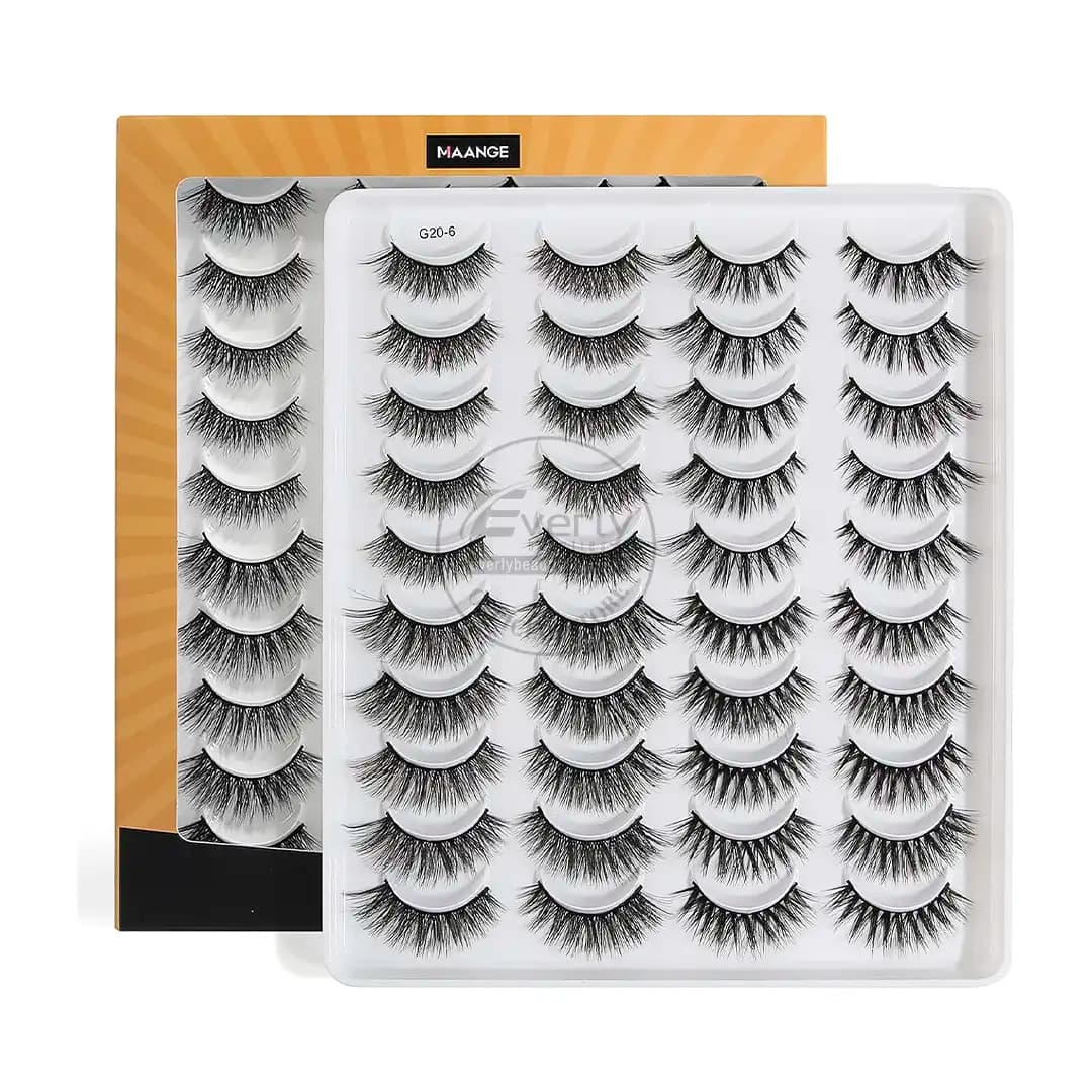 MAANGE 20Pair Natural Volume Soft False Eyelashes - G20-6
