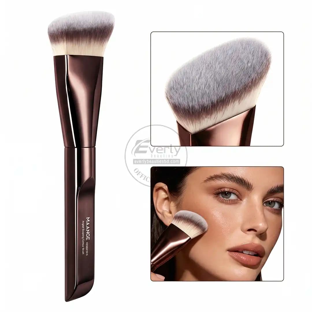 MAANGE 1pcs Angled Shaping Contour Brush - Brown