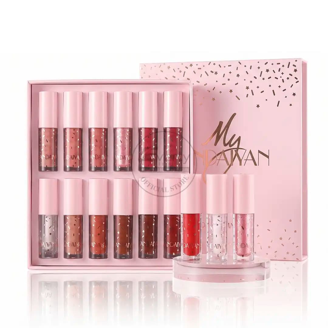 My Handaiyan 12pcs Liquid Lipstick Set - Matte Long Lasting Lip Colors