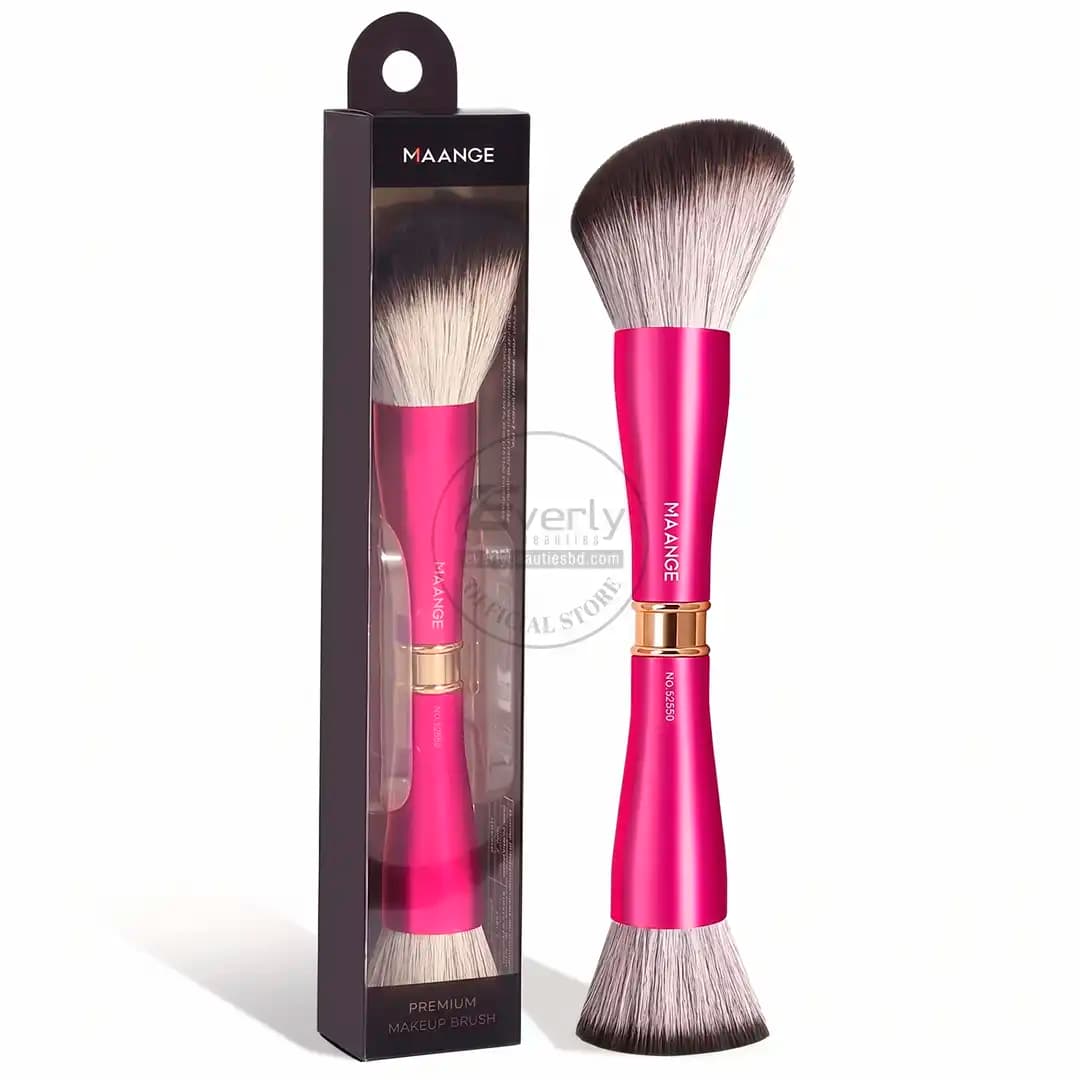 MAANGE 1pcs Premium Double-Ended Makeup Brush - Pink